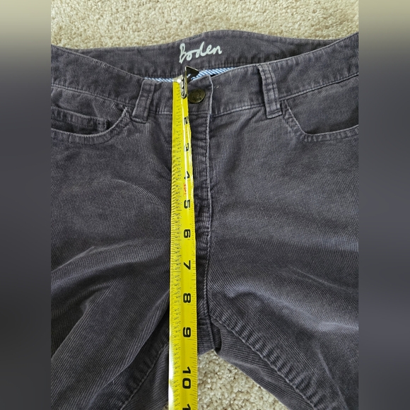 Boden Gray Corduroy Pants womens Size US 6P Mid Rise - Picture 3 of 9